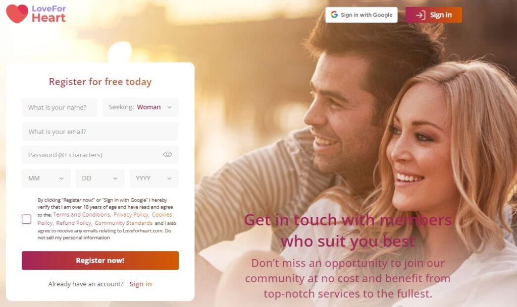 loveforheart login